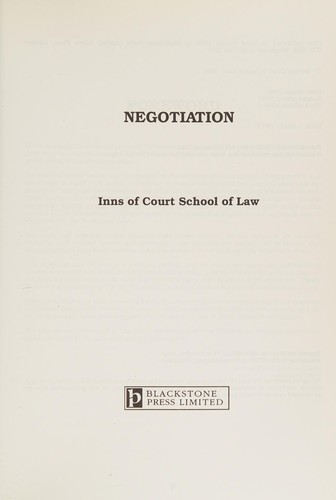 Cover for Negotiation