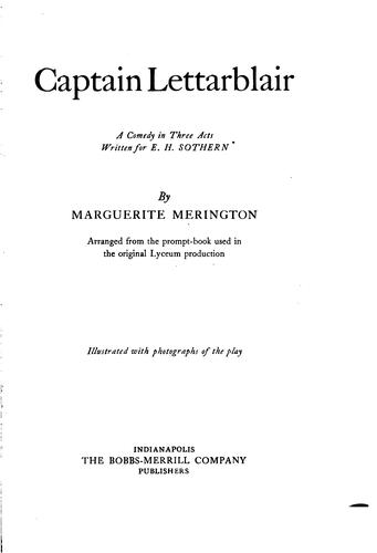 Cover for Captain Lettarblair