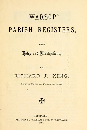 Cover for Worsop Parish registers