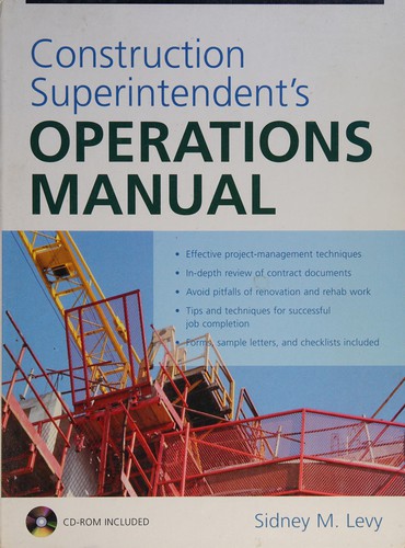 Cover for Construction superintendent's operations manual