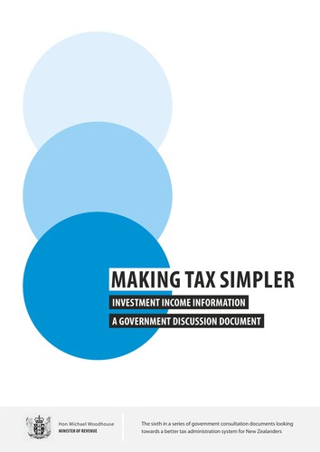 Cover for Making tax simpler - Investment income information