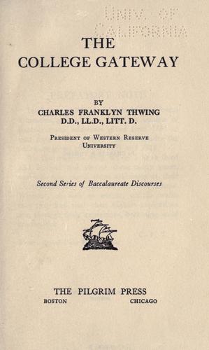 Cover for The college gateway