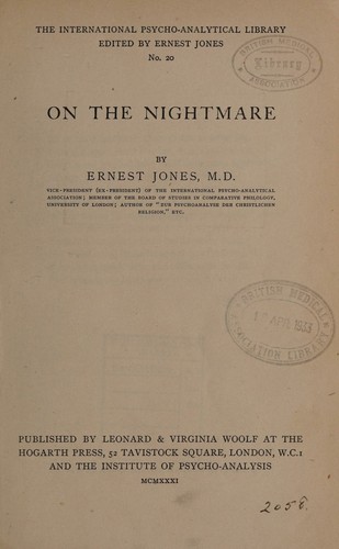 Cover for On the nightmare
