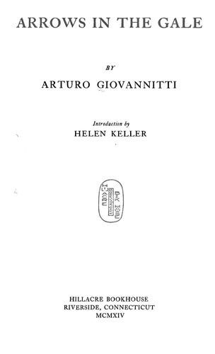 Cover for Arrows in the gale
