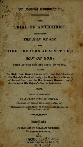 Cover for The Trial of Antichrist