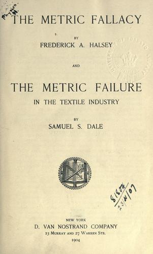 Cover for The metric fallacy