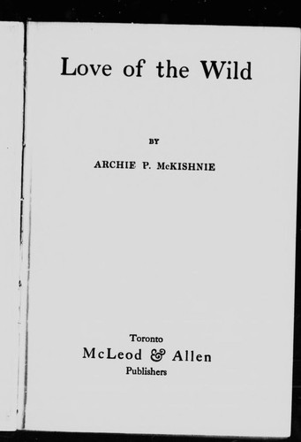 Cover for Love of the wild
