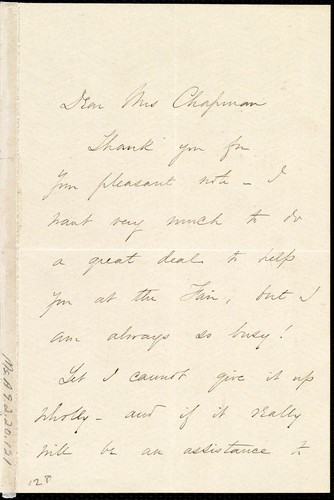 Cover for [Letter to] Dear Mrs. Chapman