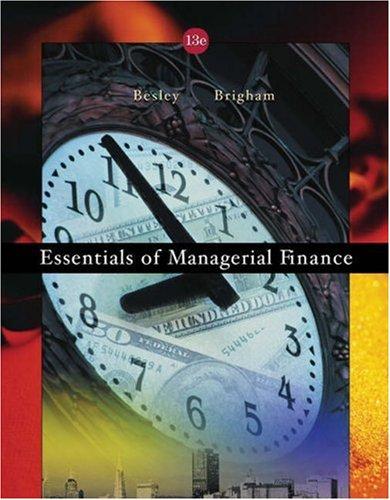 Cover for Essentials of Managerial Finance with Thomson ONE