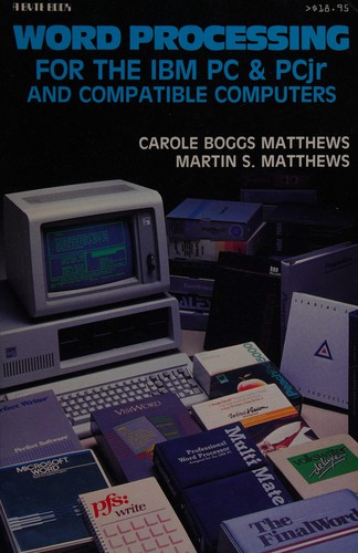 Cover for Word processing for the IBM PC and PCjr and compatible computers