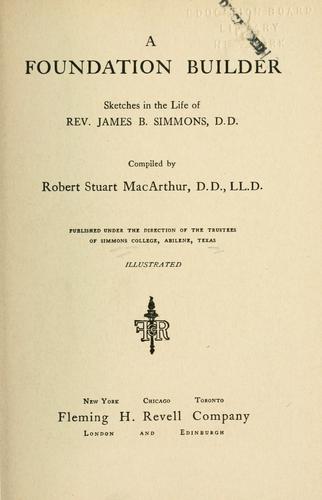 Cover for A foundation builder