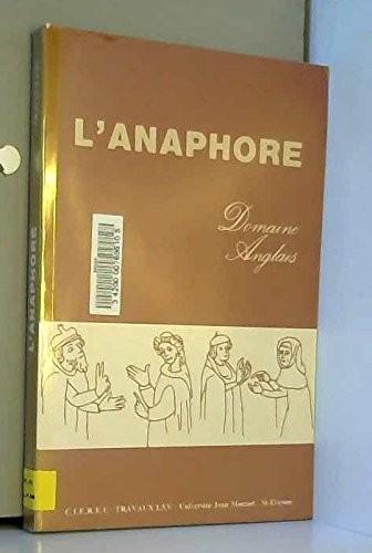 Cover for L' anaphore