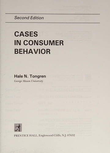 Cover for Cases in consumer behavior