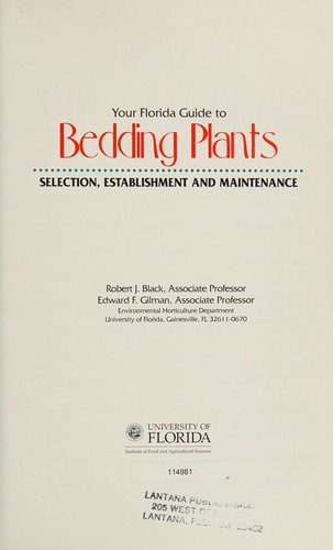 Cover for Your Florida guide to bedding plants