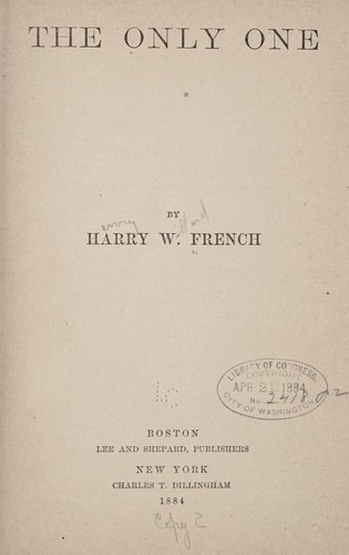 Cover for The only one