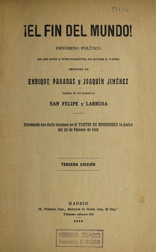 Cover for El fin del mundo!