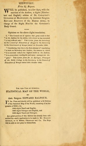 Cover for Outlines of midwifery