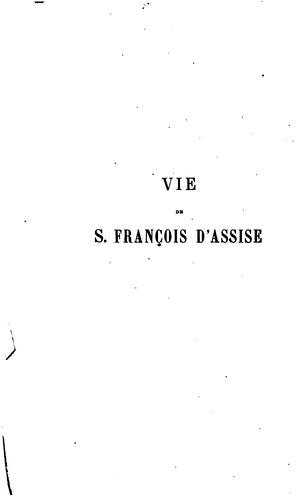 Cover for Vie de s. François d'Assise