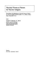 Cover for Vaccinia viruses as vectors for vaccine antigens