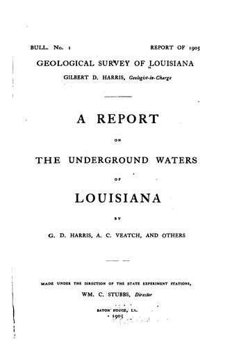 Cover for A Report on the Establishment of Tide Gage Work in Louisiana