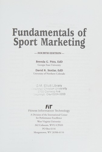 Cover for Fundamentals of Sport Marketing