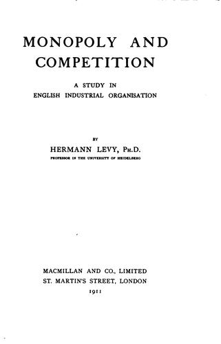 Cover for Monopoly and competition