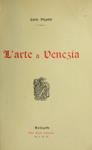 Cover for L'arte a Venezia