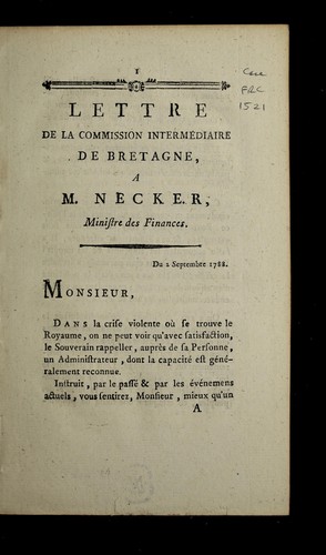 Cover for Lettre