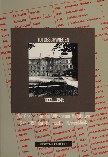 Cover for Totgeschwiegen 1933-1945