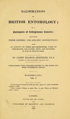 Cover for Illustrations of British entomology