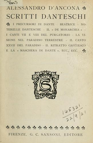 Cover for Scritti Danteschi