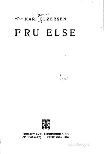 Cover for Fru Else.