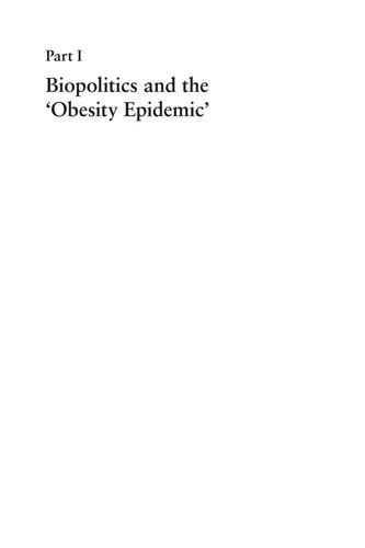 Cover for Biopolitics and the "obesity epidemic"