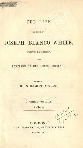 Cover for The life of Joseph Blanco White