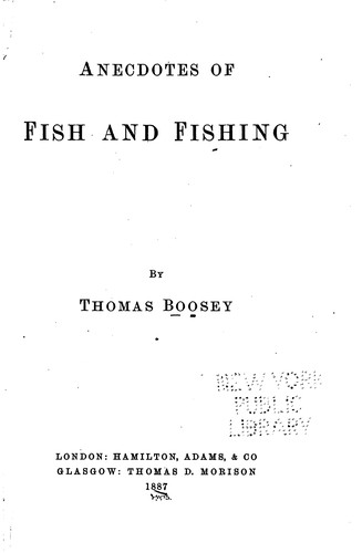 Cover for Anecdotes of fish and fishing