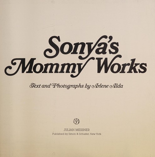 Cover for Sonya's mommy works
