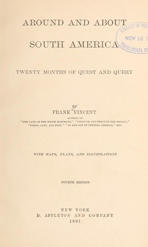 Cover for Around and about South America