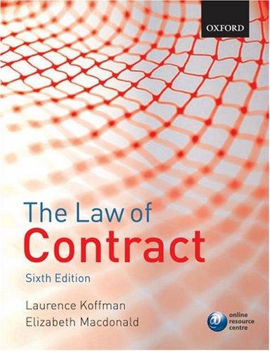 Cover for The Law of Contract