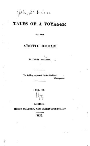 Cover for Tales of a voyager to the Arctic Ocean.