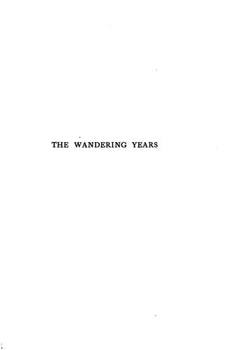 Cover for The wandering years