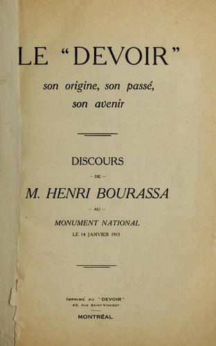 Cover for Le "Devoir"