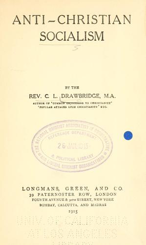 Cover for Anti-Christian socialism