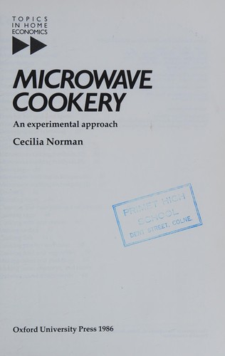 Cover for Microwave Cookery (Topics in Home Economics)