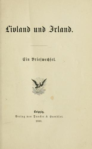 Cover for Livland und Irland