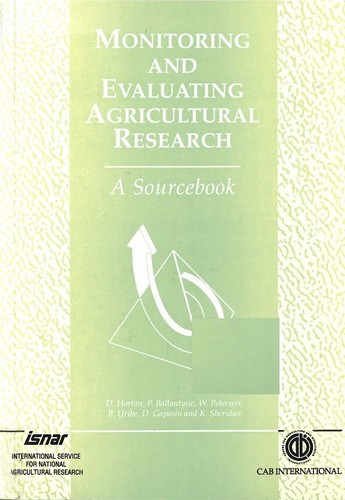 Cover for Monitoring and Evaluating Agricultural Research