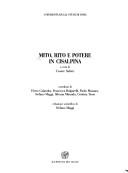 Cover for Mito, rito e potere in Cisalpina