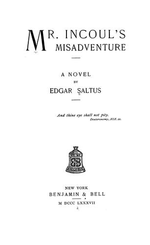 Cover for Mr. Incoul's misadventure