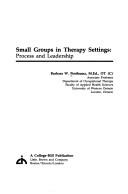Cover for Small groups in therapy settings