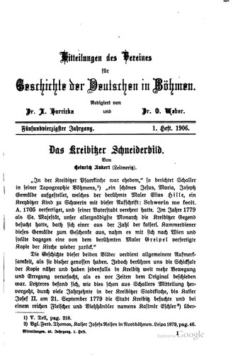 Cover for Mitteilungen.