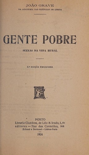 Cover for Gente pobre